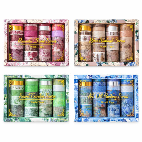 Shop the Washi Tape Gift Box at Qasimstationers.pk! This decorative set includes 4 assorted series, perfect for enhancing your scrapbooking and journaling projects.