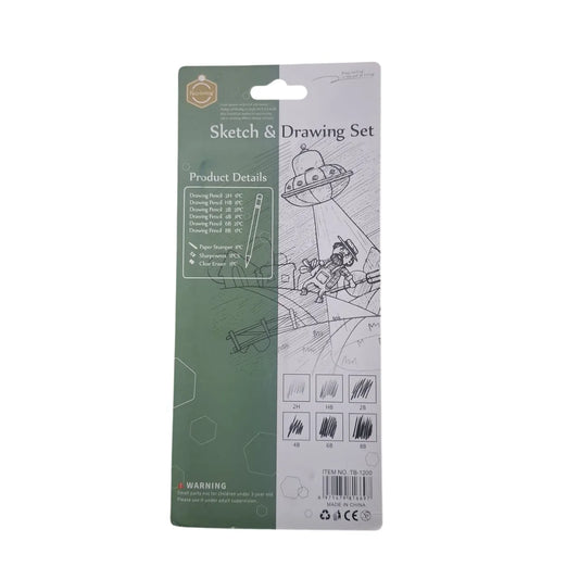 11pcs Keep Smiling Charcoal Pencil kit Professional Sketch and Drawing pencils set kit, Charcoal Pencil blenders erasers, sketching kit