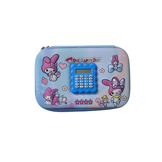 My Melody 3D Pencil Case with Calculator – Embossed Fiber Kids Pouch