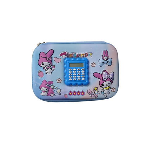 My Melody 3D Pencil Case with Calculator – Embossed Fiber Kids Pouch