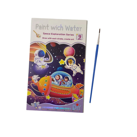 Watercolor Painting Bookmarks Book for Kids Palette Paint Book Water Coloring Drawing Book Toys Set with Brush
