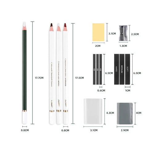 43 Pcs Professional Sketching & Drawing Art Tool Kit With Sketch Pad