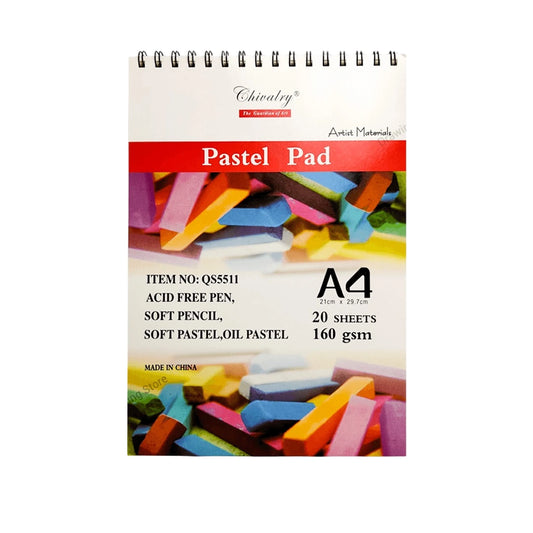 Chivalry Pastel Pad For Sketch And Drawing 20 Sheets, 160Gram Paper A3/A4 Size