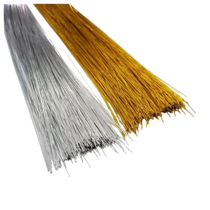 Shop 30 pcs of Golden Silver PVC Coated Iron Stocking Wire for your handmade flower creations. Get the best deals online at Qasimstationers.pk