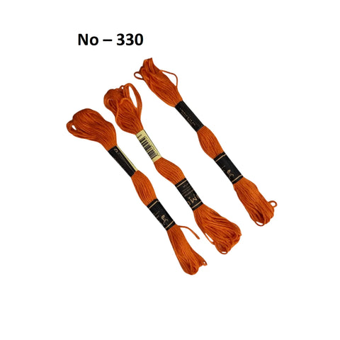Pack of 3 - Anchor & Butterfly Solid Stitch Skeins Cotton Embroidery Thread Floss