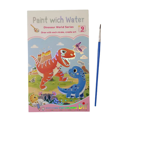 Watercolor Painting Bookmarks Book for Kids Palette Paint Book Water Coloring Drawing Book Toys Set with Brush