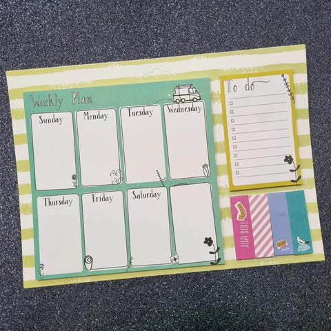 Kids Sticky Notes Weekly Planner Set Cute cartoon Creative Combination Sticky Notes Daily Hanging Planner