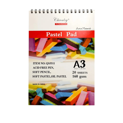 Chivalry Pastel Pad For Sketch And Drawing 20 Sheets, 160Gram Paper A3/A4 Size