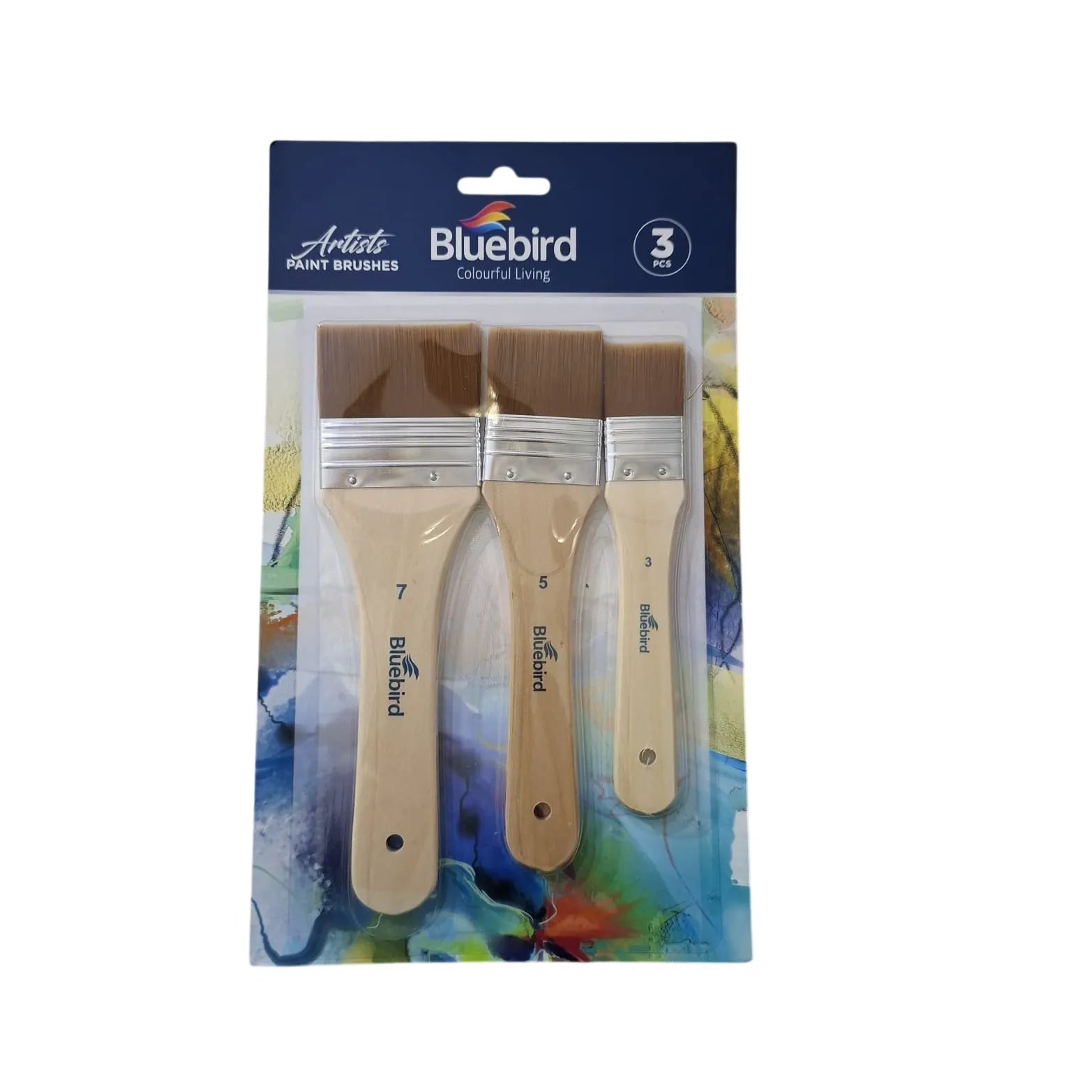 Shop the 3pcs Bluebird wide Gesso Paint Brush Set for oil, acrylic, and watercolor. Get the best deals online at Qasimstationers.pk today!