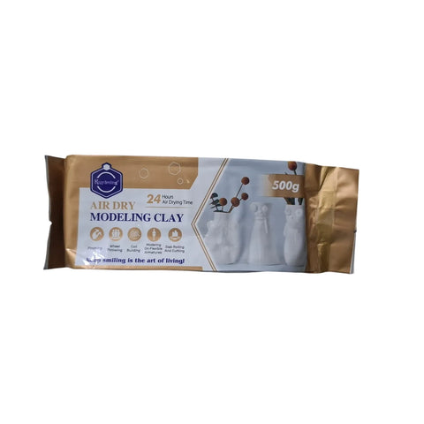 Keep Smiling Sculpt Air Dry Modeling Clay 500g white - Brown
