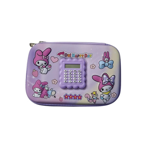 My Melody 3D Pencil Case with Calculator – Embossed Fiber Kids Pouch