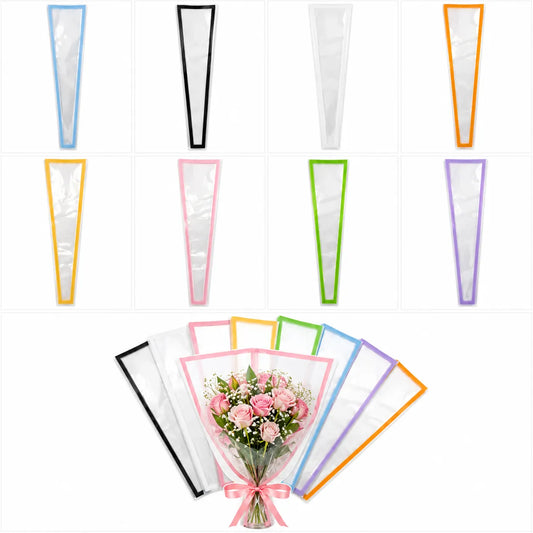 Shop 5pcs Bouquet Wrapping Sleeve Sheets with vibrant borders for stunning flower presentations. Visit Qasimstationers.pk for the best deals today.