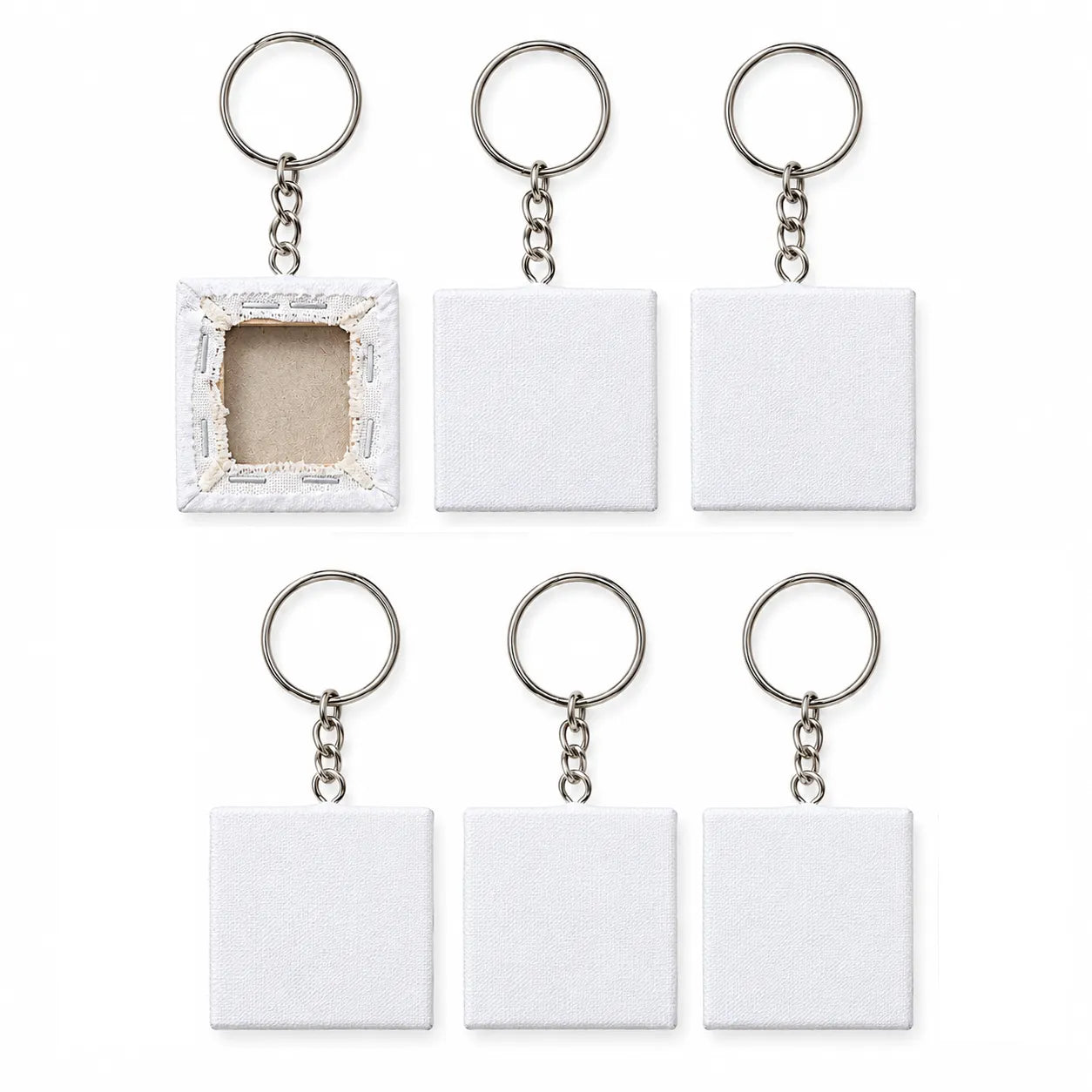 Shop 6 Pcs 2x2 Inches Square Keychain Canvas Boards for Painting at Qasimstationers.pk. Unleash your creativity with our affordable options.