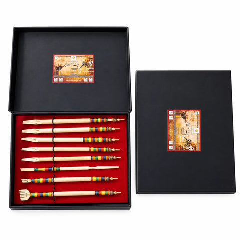 Shop the Calligraphy Qalam Kit at Qasim Stationers. This bamboo pen is perfect for Urdu and Arabic enthusiasts, available online at unbeatable prices.