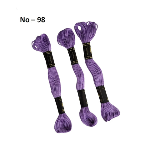 Pack of 3 - Anchor & Butterfly Solid Stitch Skeins Cotton Embroidery Thread Floss