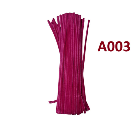 Pack of 100 - Pipe Cleaner velvet Sticks