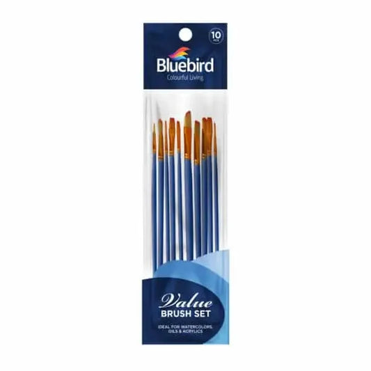 Shop the Bluebird Arts Value Art Brush Set - 10 pcs at Qasimstatiners.pk. Enjoy exceptional quality and the best prices for your creative needs!