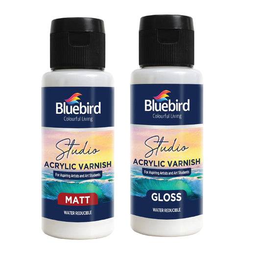 Keep your acrylic and oil paintings pristine with Bluebird Studio Acrylic Varnish. Designed for indoor use, it offers superior protection against dust and scratches..