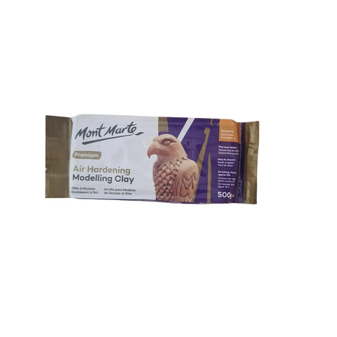 Mont Marte Premium Air Hardening Modelling Clay - White - Brown 500gms