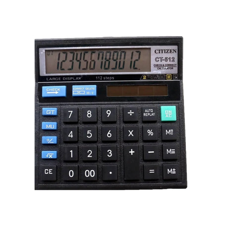 Calculator Ct-512 - 12 Digit at Best Price in Pakistan. Best Art Supplies, Office & Stationery Store. ✓ Free Delivery ✓ Cash on Delivery ✓ Deals