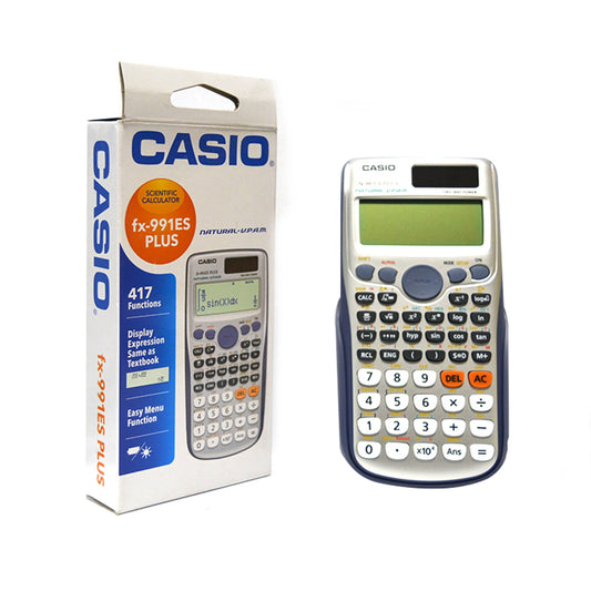 Shop the Casio Scientific Calculator FX-991ESPLUS featuring 417 functions at Qasimstationes.pk. Find the best price and boost your academic performance!