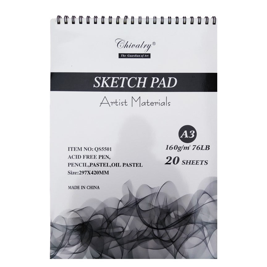 Chivalry Sketch Pad For Artist A3 Size 20 Sheets 160gsm at Best Price in Pakistan. Best Art Supplies, Office & Stationery Store. ✓Free Delivery ✓Cash on Delivery ✓Deals 