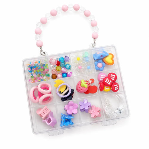 Shop the ultimate DIY jewelry kit with colorful clips, rings, and beads! Our cute hair accessories organizer box is perfect for creative girls at Qasimstationers.pk.
