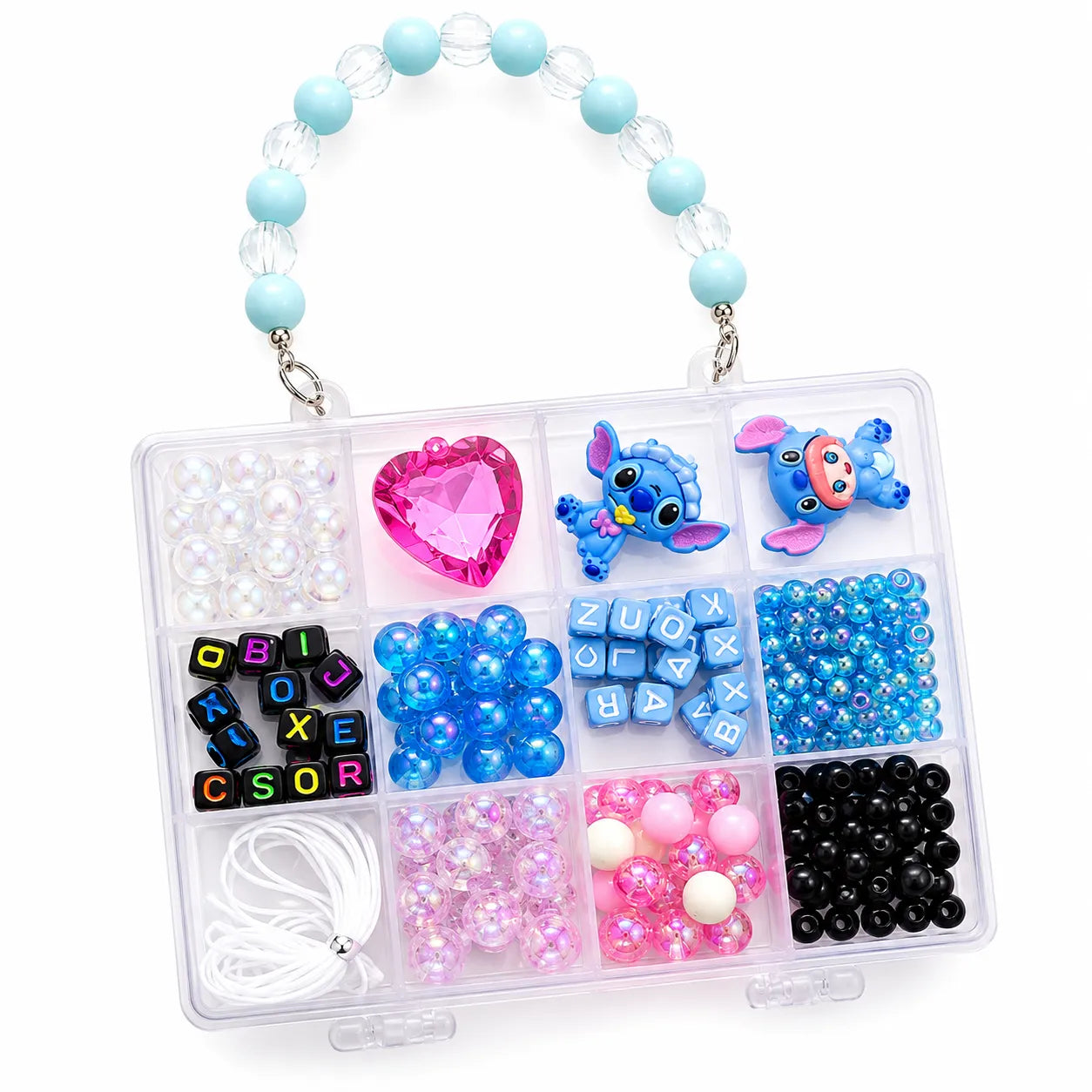 Create stunning jewelry with the Cute Stitch DIY Beads & Bracelet Making Kit! Perfect for girls, featuring charms and an organizer. Shop online at Qasimstationers.pk!