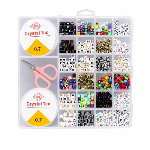 Create unique jewelry with our DIY Bracelet & Jewellery Making Kit for girls! Includes alphabet beads and charms, shop now at Qasimstationers.pk for great deals.