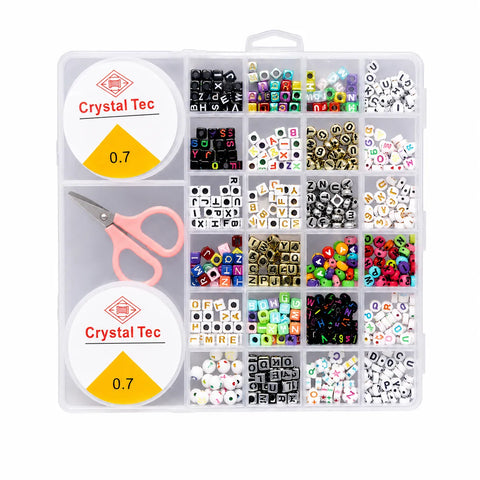 Create unique jewelry with our DIY Bracelet & Jewellery Making Kit for girls! Includes alphabet beads and charms, shop now at Qasimstationers.pk for great deals.