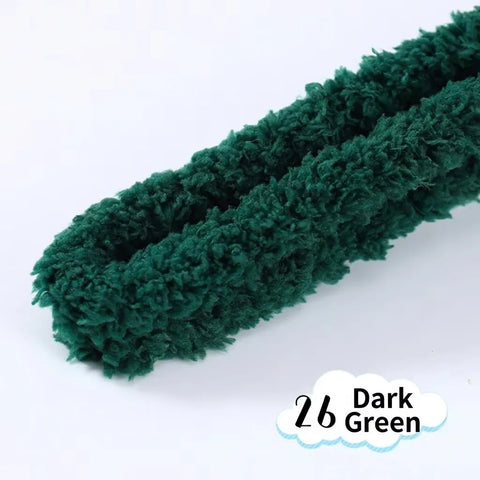 Premium wool Pipe Cleaner Plain Jumbo Coral Fleece Material Pipe Cleaners Chenille Stems Pipe Cleaner l Pack of 1 contains 1 meter length