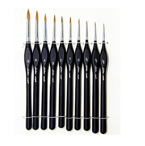 Maple Gold Fine Detail Brushes, Miniature Brush for Fine Detailing & Art Painting, 1pc