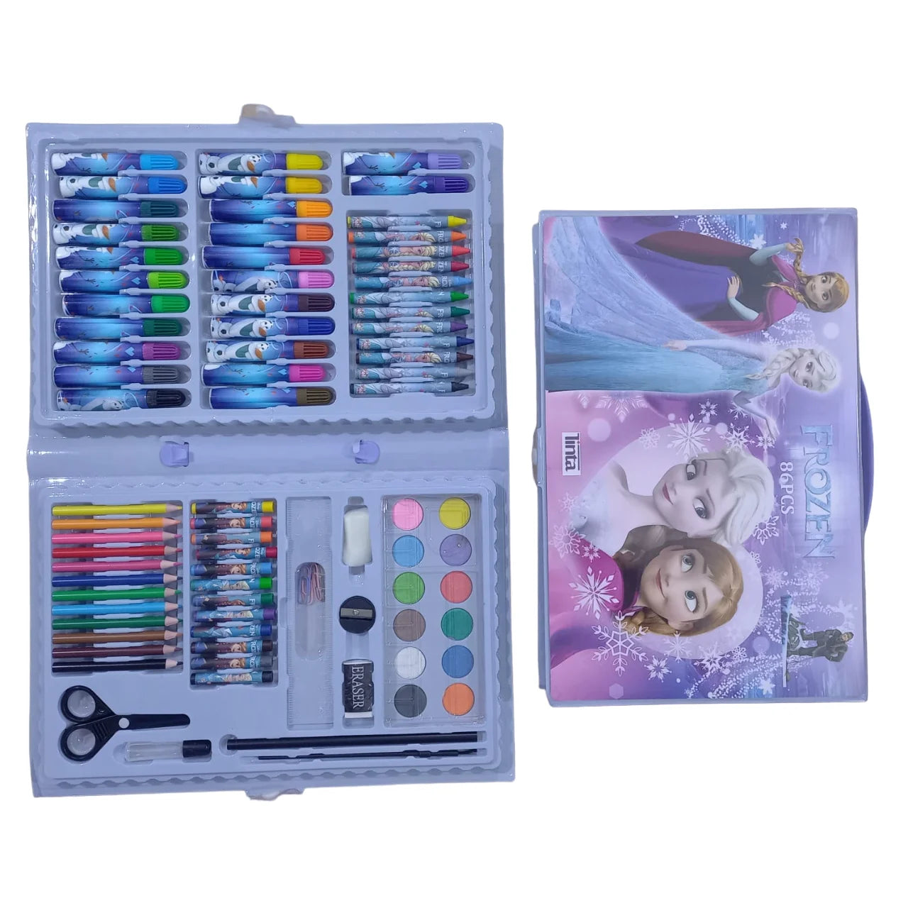 Shop the Frozen 86 PCS Colouring Kit online at Qasimstationers.pk. Get the best price for this complete set and inspire artistic fun!