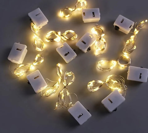 10 feet rainbow fairy lights pack of 2 battery operated cell string lights for home decoration and events