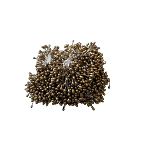 100 Pcs Mini Flower Stamens Artificial Pearl Pistil Double Heads DIY Floral Craft For Wedding Decor Needlework Scrapbooking