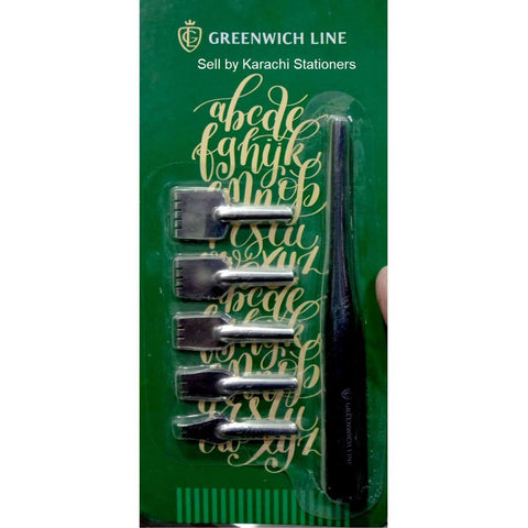 If you are bored using Wooden Bamboo Pen, use the Broad Nibs Calligraphy Dip Pen Set Best for Arabic Urdu and English Calligraphy 5nibs Nibs sizes 1 5, 2 4, 3 8, 6 0 and 10mm Simple Calligraphy Dip Pen Set allows you to write using traditional dip pen methods It contains the pen holder and five nibs in various sizes
