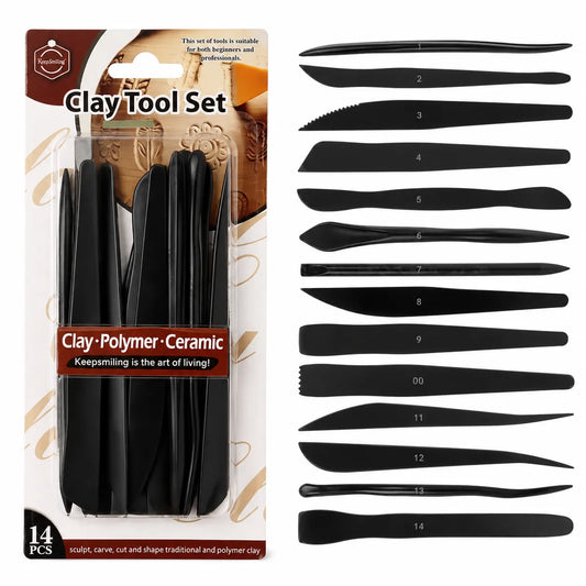 Shop the Keep Smiling 14Pcs Clay Tool Set for all your sculpting needs. Visit Qasimstationers.pk for the best online deals on quality pottery tools.