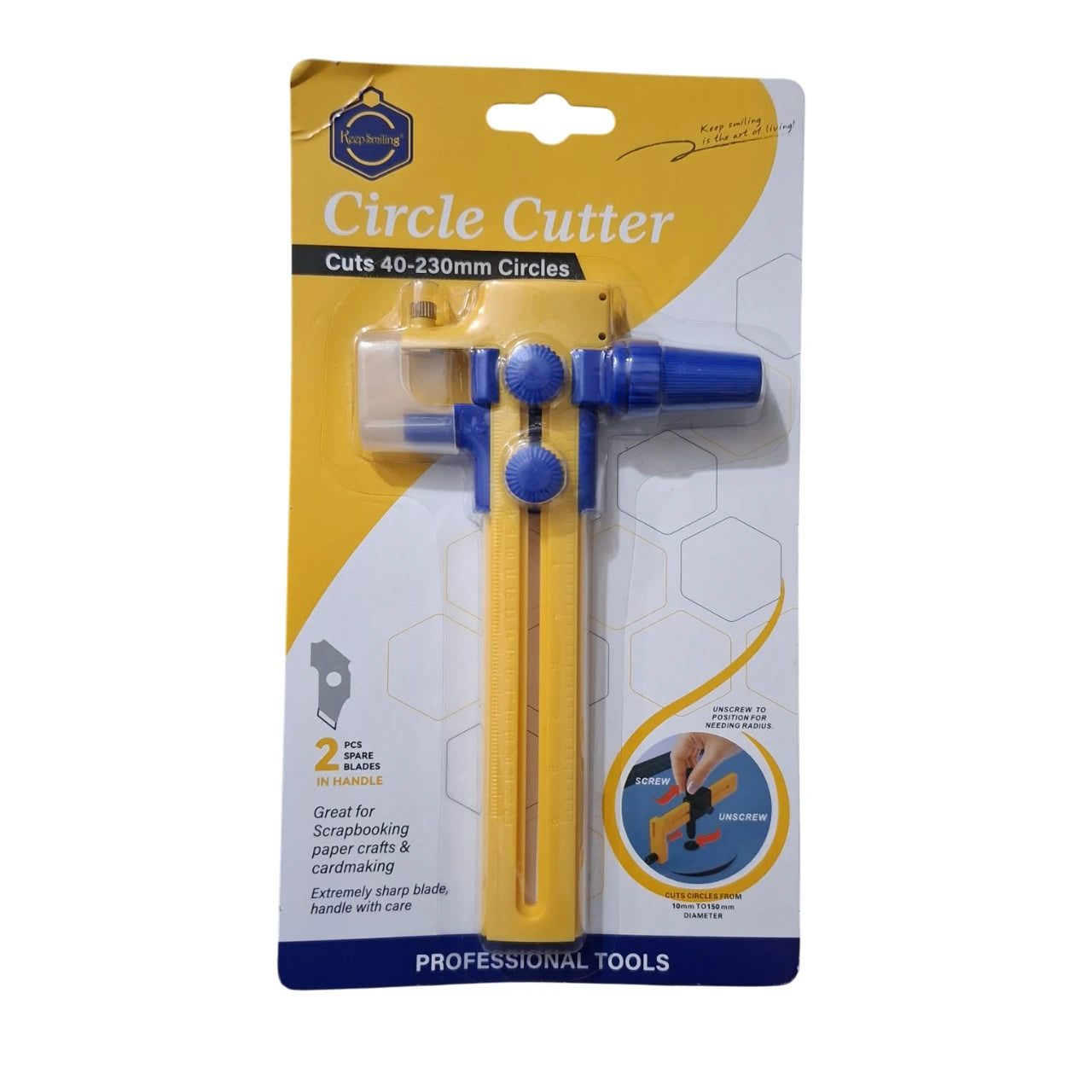 Keep Smiling Circle Cutter cuts 40-230mm circle at Best Price in Pakistan. Best Art Supplies, Office & Stationery Store. ✓Free Delivery ✓Cash on Delivery ✓Deals