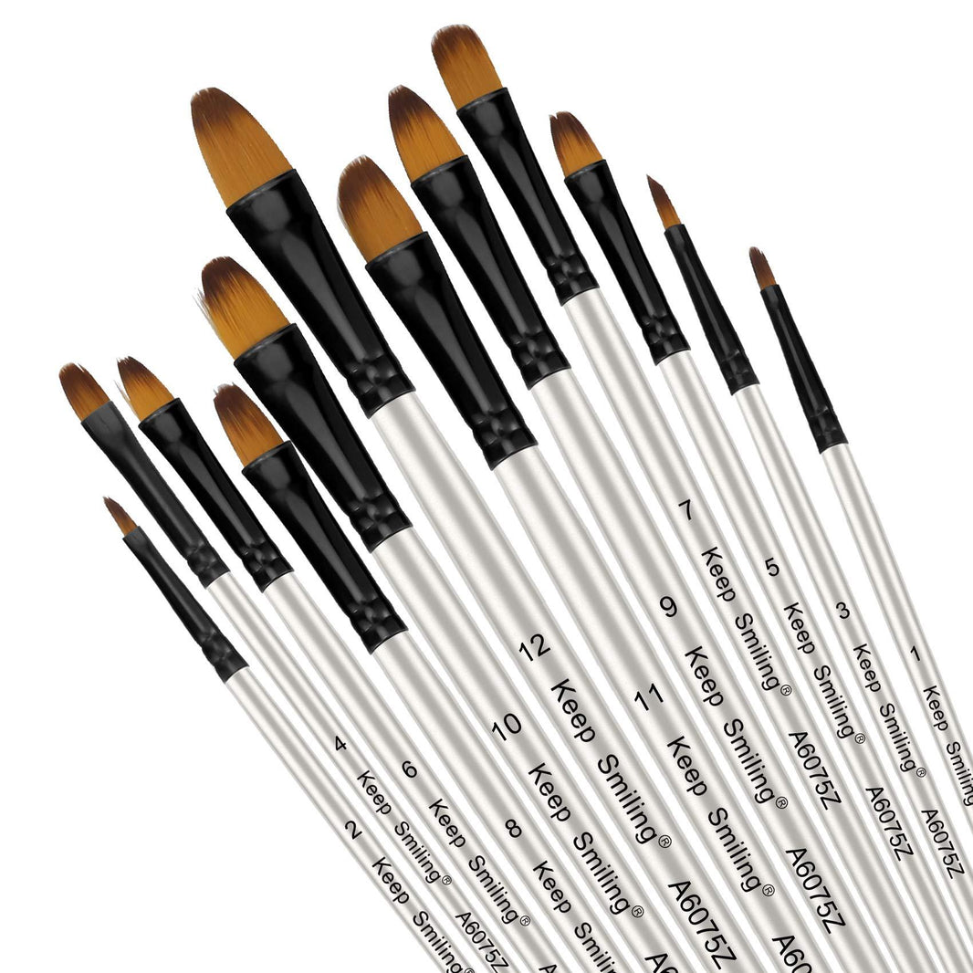 Keep Smiling Filbert Paint Brushes - Pack of 12 at Best Price in Pakistan. Best Art Supplies, Office & Stationery Store. ✓Free Delivery ✓Cash on Delivery ✓Deals