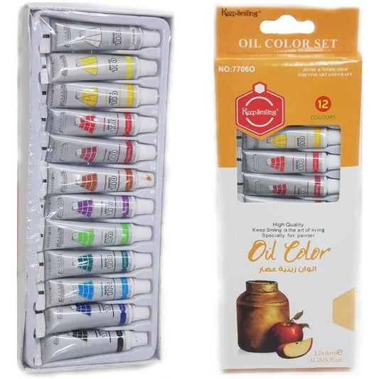 Buy Keep Smiling Oil Paint Color Pack of 12 x 12ml at Best Price in Pakistan. Best Art Supplies, Office & Stationery Store Check Price and Buy Online ✓ Free Delivery 