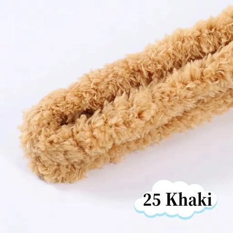 Premium wool Pipe Cleaner Plain Jumbo Coral Fleece Material Pipe Cleaners Chenille Stems Pipe Cleaner l Pack of 1 contains 1 meter length