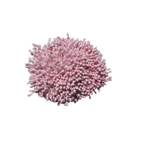100 Pcs Mini Flower Stamens Artificial Pearl Pistil Double Heads DIY Floral Craft For Wedding Decor Needlework Scrapbooking