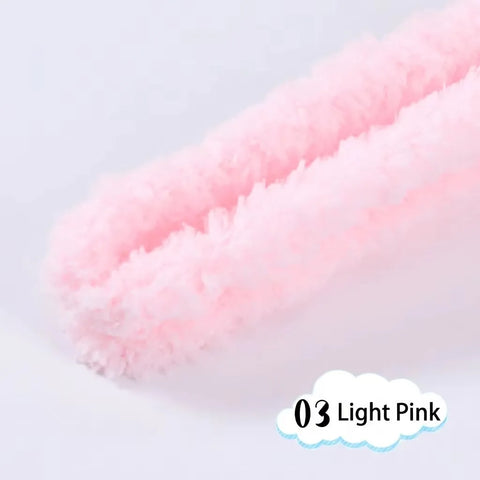 Premium wool Pipe Cleaner Plain Jumbo Coral Fleece Material Pipe Cleaners Chenille Stems Pipe Cleaner l Pack of 1 contains 1 meter length