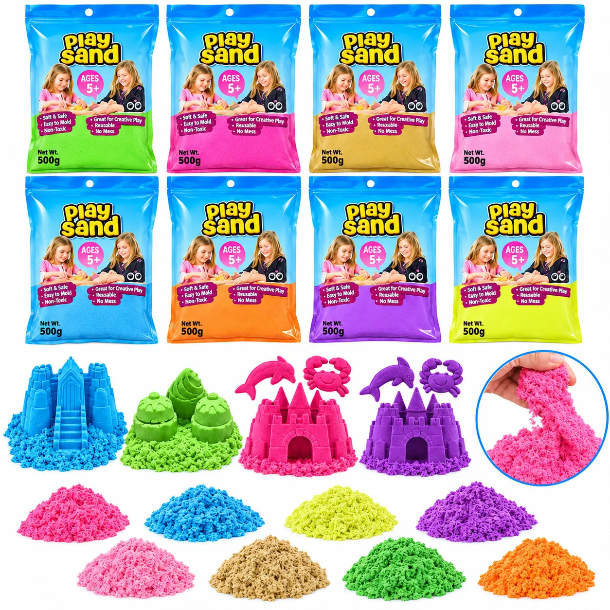 Engage your child's imagination with Magic Kinetic Sand Space Sand! Buy a 500g pack online at Qasimstationers.pk for the best deals.