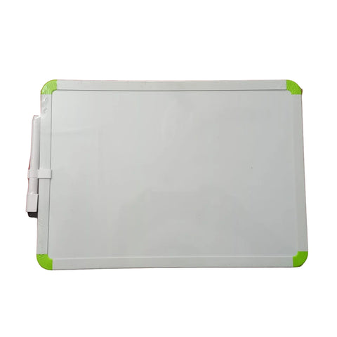Magnetic Double sided White Board Dry Erase Board, 25 x 35 cm, White Frame with Board Marker, Light Weight high Quality