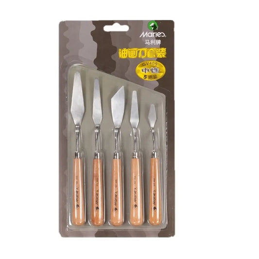 Shop Marie's 5 Piece Stainless Steel Palette Knife Set for oil and acrylic painting. Get the best price online at Qasimstationers.pk. Buy now!