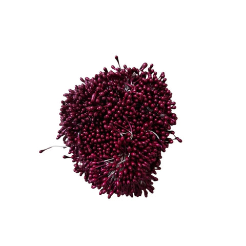 100 Pcs Mini Flower Stamens Artificial Pearl Pistil Double Heads DIY Floral Craft For Wedding Decor Needlework Scrapbooking
