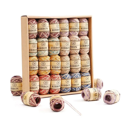 Shop high-quality multicolor jute thread rolls online at Qasimstationers.pk. Ideal for all your crafting and decoration needs, priced to fit your budget.