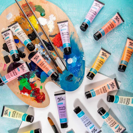 Mont Marte Acrylic Colour Pastel Paint Set Signature 48pcs x 36ml