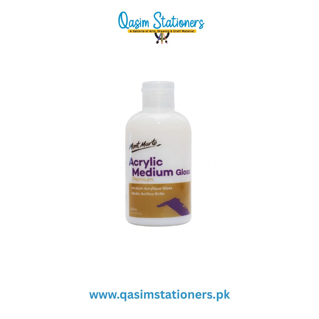 Buy Mont Marte Acrylic Medium Gloss 135 at Best Price in Pakistan. Best Art Supplies & Stationery Store ✓ Free Delivery ✓ Cash on Delivery ✓ Qasimstationers.pk